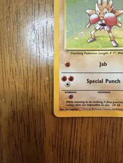 Pokemon TCG Hitmonchan 7/102 Unlimited Holo Rare Base Set 1999 WoTC - Image 5