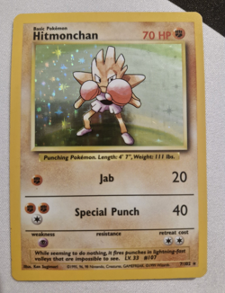 Pokemon TCG Hitmonchan 7/102 Base Set Holo Rare 1999 English WOTC 70 HP - Image 1