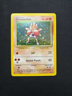 Pokemon TCG Hitmonchan 7/102 Base Set 1999 Holo Rare Vintage WOTC LP/LP+ - Image 1