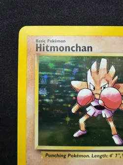 Pokemon TCG Hitmonchan 7/102 Base Set 1999 Holo Rare Vintage WOTC LP/LP+ - Image 2