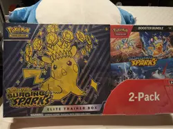 Pokemon TCG CostCo 2 Pack Surging Sparks Set Elite Trainer Box With Bundle Box - Image 1