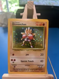 Pokemon TCG Hitmonchan Holo Card Base Set 7/102 WOTC LP/MP - Image 2