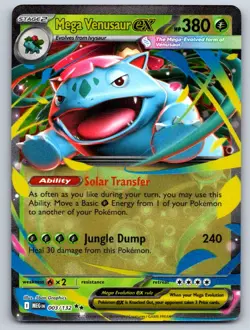 Mega Venusaur ex 003/132 Double Rare Mega Evolution Pokemon Holo Near Mint - Image 1