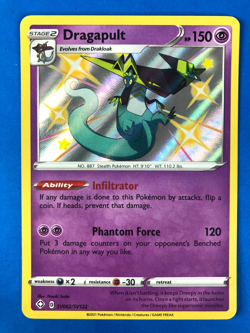 Dragapult SV062/SV122 Rare Shiny Shining Fates Shiny Vault Pokemon Near Mint - Image 1