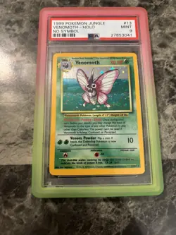 Pokemon PSA 9 Jungle Venomoth Holo Rare NO SYMBOL ERROR 13/64 MINT - Image 1