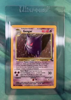 Pokemon 1999 Gengar Fossil Unlimited Holo 5/62 LP+ - Image 1