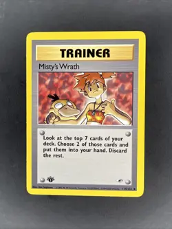 VTG Pokemon Gym Heroes 1st Edition Misty’s Wrath 114/132 Uncommon LP - Image 1