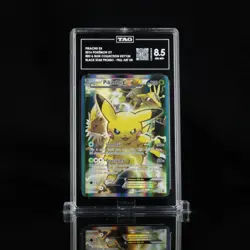 2014-16 XY Black Star Promo Pikachu EX Red & Blue Collection Tag 8.5 XY124 - Image 1