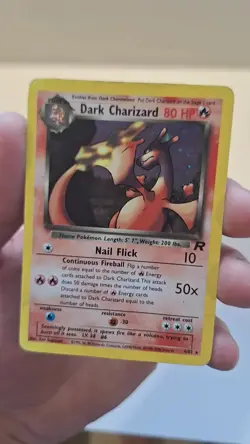 Pokemon TCG Dark Charizard 4/82 Rare Holo Team Rocket WOTC, Vintage 2000 HP - Image 2