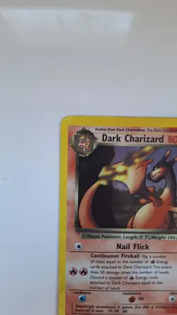 Pokemon TCG Dark Charizard 4/82 Rare Holo Team Rocket WOTC, Vintage 2000 HP - Image 3