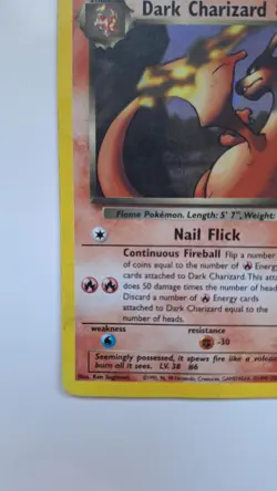 Pokemon TCG Dark Charizard 4/82 Rare Holo Team Rocket WOTC, Vintage 2000 HP - Image 5