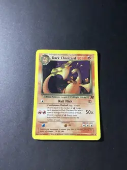 Pokemon TCG Dark Charizard 4/82 Rare Holo Team Rocket WOTC, Vintage - Image 2