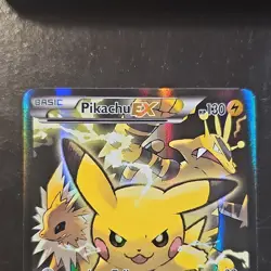 Pokemon TCG Pikachu EX XY124 XY Holo Promo EN 130 HP Basic Pokemon Card TPC - Image 2