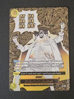 Zehahahahaha! Alternate Art OP16-116 One Piece Card Game The Time of Battle SSP! - Image 3