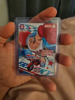 One Piece x Round 1 Franky Promo Card ST21-011 (English) - Image 1