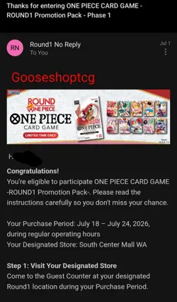 ONE PIECE Card Game Round 1 Promo Pack Lot of 10 Sealed Packs English + Keychain - Image 2