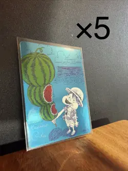 【×5】ONE PIECE Metakira Card Luffy Watermelon NatsuComi 2026 Promo Foil - Image 2