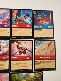 Disney Lorcana Moana Lot 11 Cards 1 Cold Foil &10 Commons - Image 4