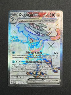 Quajutsu ex TWM 198/167 Maskerade im Zwielicht Full Art Rare Pokemon DE NM - Image 1
