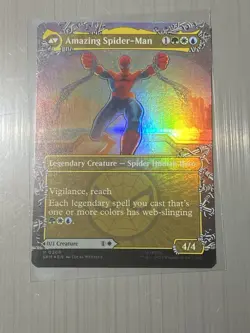 Peter Parker Amazing Spider-Man Borderless Foil #208 MTG Spider-Man SPM EN NM - Image 2