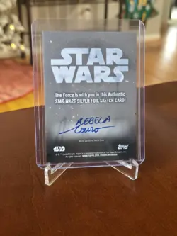Rebeca Louro Fifth Brother SILVER SKETCH Card 2024 Topps Star Wars Galaxy Chrome - Image 2