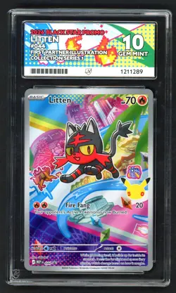 Pokemon Card - ACE 10 Litten 044 - First Partner Illustration Series 1 GEM MINT - Image 1