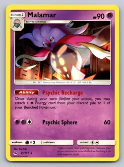 Malamar 51/131 Rare Forbidden Light Pokemon Lightly Played - Image 1