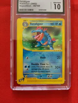 Pokemon: Feraligatr Expedition Rare #46/165 2002 - Vintage CGC 10 Gem Mint - Image 3