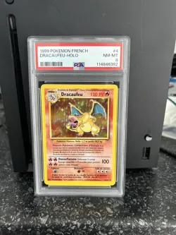 Charizard Dracaufeu 1999 Pokemon Base Set French 4/102 Holo Rare PSA 8 - Image 1