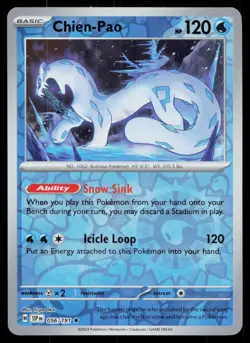 Chien-Pao Rare Reverse Holo Surging Sparks SSP 056/191 Pokemon NM 2024 - Image 1