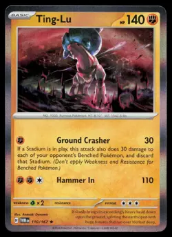 Ting-Lu Rare Holo Twilight Masquerade TWM 110/167 Pokemon NM 2024 - Image 1