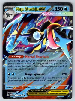 Mega Greninja ex 022/086 Double Rare Chaos Rising Pokemon Holo Near Mint - Image 1