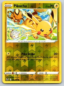 Pikachu 049/195 Common Silver Tempest Pokemon Near Mint - Image 1