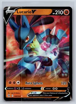 Lucario V 146/264 Holo V Rare Fusion Strike Pokemon Near Mint - Image 1