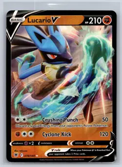 Lucario V 078/189 Holo V Rare Astral Radiance Pokemon Near Mint - Image 1