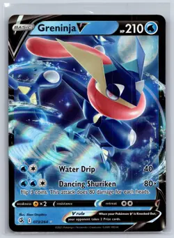Greninja V 073/264 Holo V Rare Fusion Strike Pokemon Near Mint - Image 1