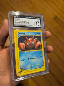 (POP 27) CGC 10 GEM MINT 2002 Pokemon Expedition Krabby eReader 115/165 - Image 2
