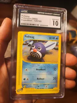 (POP 21) CGC 10 GEM MINT 2002 Poliwag Pokemon Expedition 125/165 - Image 1