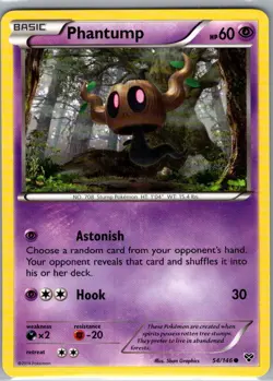 Phantump 54/146 Non Holo XY Base Set - Pokemon Card - NM - Image 1