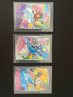 (Nice centering)Rowlet Litten PopplioFirst Partner Series 1 Promo Pokemon Cards - Image 1