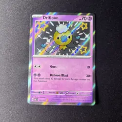 Pokemon Card Drifloon 155/091 Paldean Fates Baby Shiny Holo Rare NM - Image 1