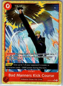 Bad Manners Kick Course (Alt Art) OP04-016 English PRB02 - One Piece Card - NM - Image 1