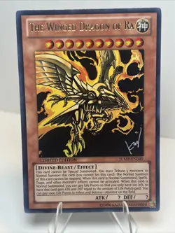 CREASED The Winged Dragon of Ra JUMP-EN045 Ultra Rare Limited YuGiOh Card - Image 1