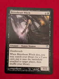 Bitterheart witch Regular U EX innistrad MTG - Image 1