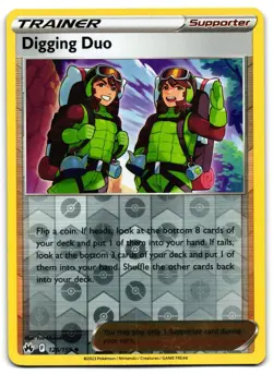 Digging Duo 126/159 - 🌊 Crown Zenith Uncommon Pokemon TCG Reverse Holo 🖤 - MP - Image 1