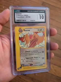 (POP 23) CGC 10 GEM MINT Pokemon 2002 Expedition Base Set 45/165 Rare Fearow - Image 1