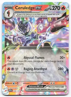 Ceruledge ex 036 Near Mint 191 Surging Sparks Double Rare Pokemon - Image 1