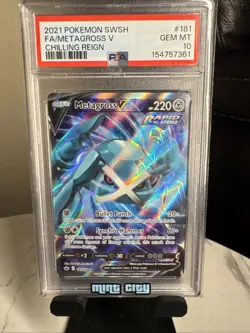 2021 POKEMON SWORD & SHIELD CHILLING REIGN #181 FA/METAGROSS V CHILLING REIGN - Image 1