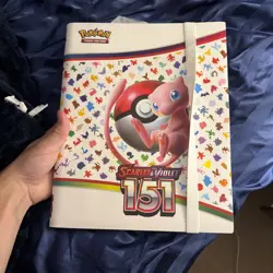 Pokemon TCG Scarlet & Violet 151 Mew 9-Pocket Album Binder w/ Elastic Strap - Image 1