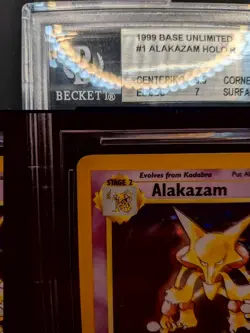 Vintage Wotc 1999 Pokemon Base Set Alakazam Holo 1/102 BGS 8 Beckett - Image 3
